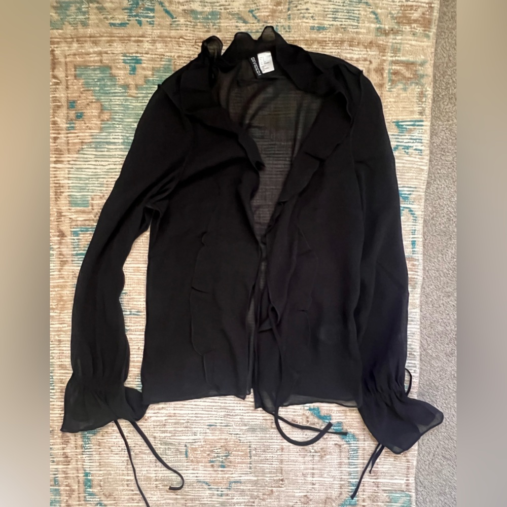Black Sheer Off-Shoulder Top